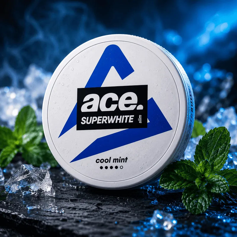 Ace Superwhite Cool Mint 13g Nicotine Pouches Dose von Dampfwelt