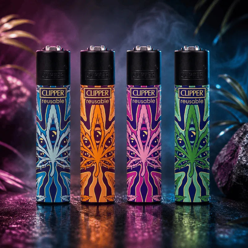 Clipper Psychedelic Leaf 48 Stück Display Ansicht bei Dampfwelt