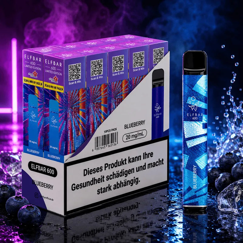 Fruchtiger Klassiker im Pocket-Format: Elf Bar 600 Blueberry (20mg) im Test