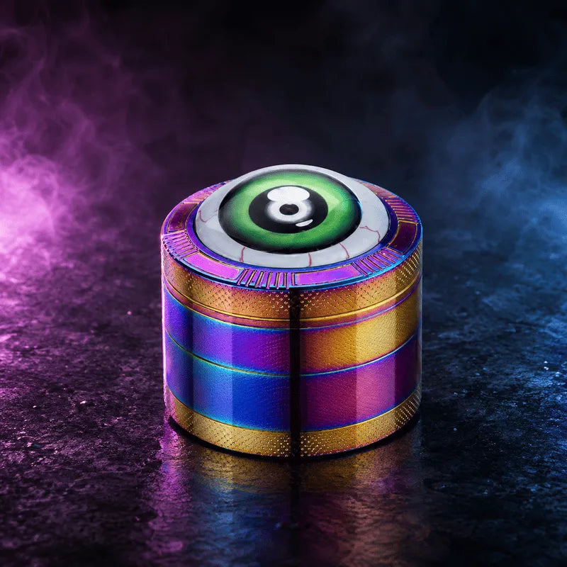 Grinder Red Eyes Rainbow 4 teilig 50mm in Grün von Dampfwelt