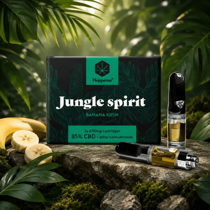 Happease CBD Vape Refill Jungle Spirit Cartridge mit 85 Prozent Cannabinoiden bei Dampfwelt