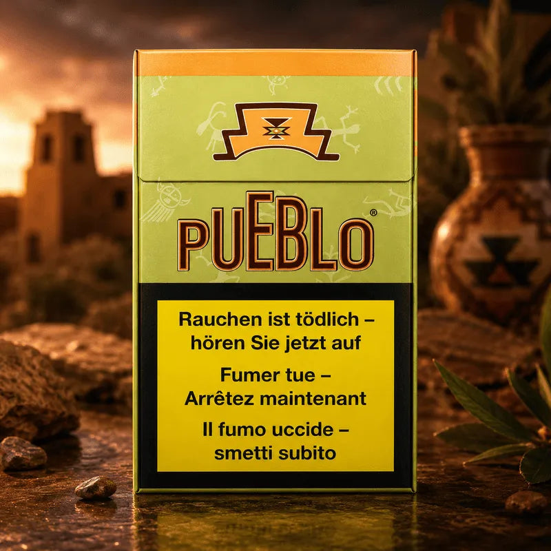 Pueblo Green Zigaretten Schachtel und 10er Stange Packung von Dampfwelt
