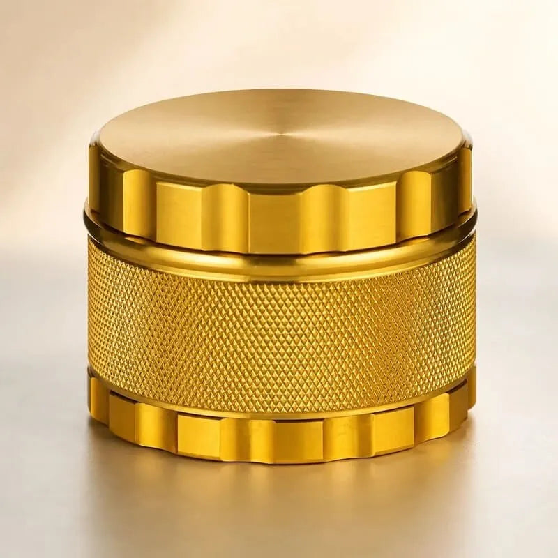 Metall Grinder 4-teilig 60mm Gold Geriffelt von Dampfwelt