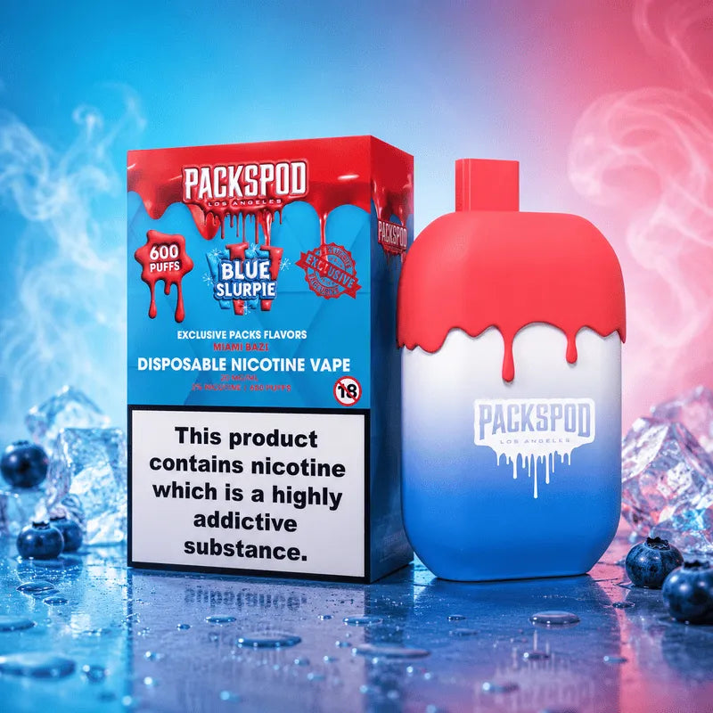 Packspod 600 Blue Slurpie Einweg Vape von Dampfwelt