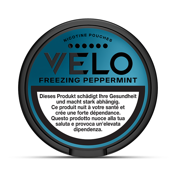 VELO Swiss Edition Freezing Peppermint Snus Dose mit eiskaltem Pfefferminz-Geschmack
