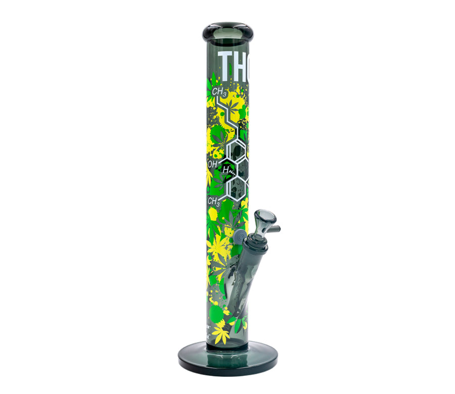 FireFlow & BlackLeaf  - Bong - Thc Molecule (40cm x 5.1cm)