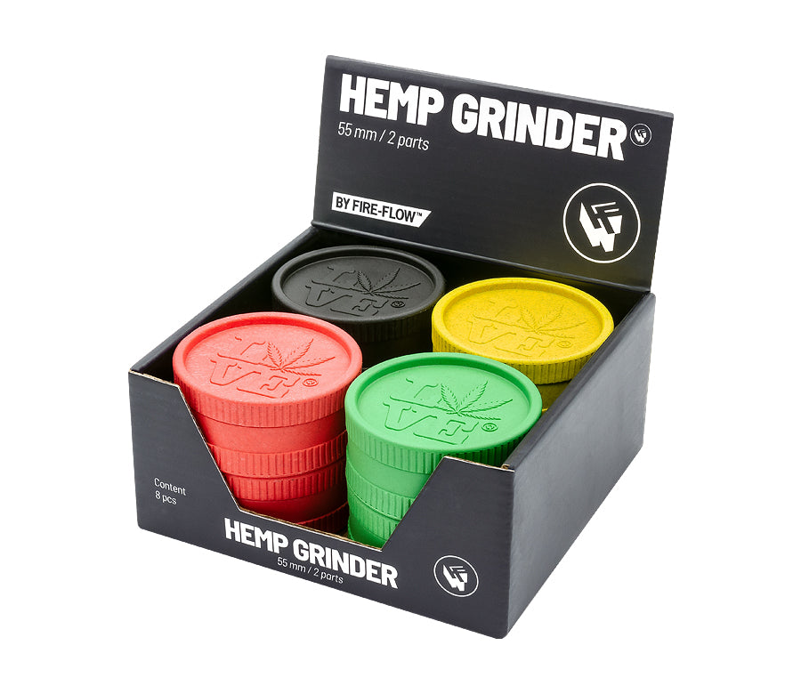 FireFlow - Hemp Grinder 5.5cm 2P - 420 Love (8 Stk.)
