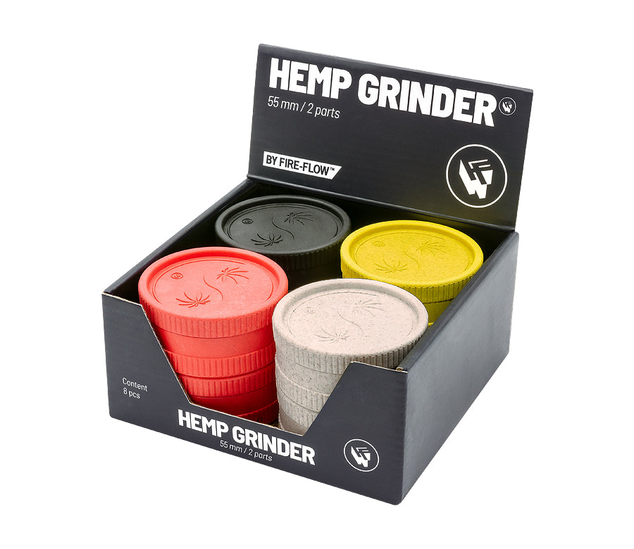 FireFlow - Hemp Grinder 5.5cm 2P - 420 Yin Yang (8 Stk.)