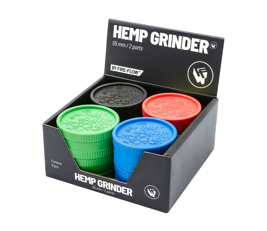 FireFlow - Hemp Grinder 5.5cm 2P - THC Molecule (8 Stk.)