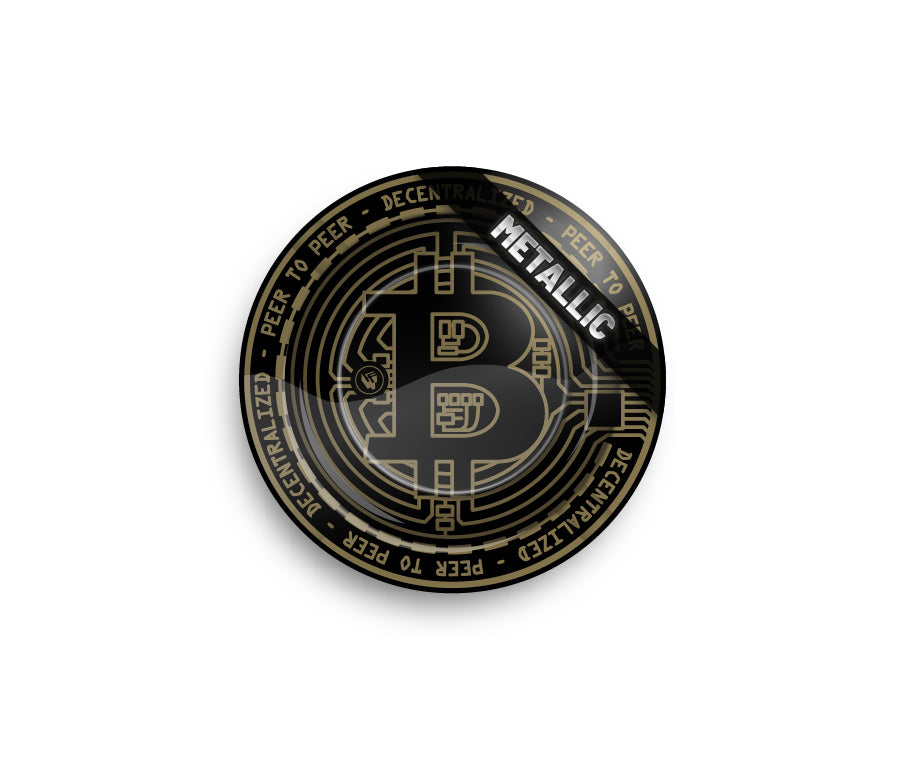 FireFlow - Metal Ashtray - Bitcoin metallic - 14cm (6 Stk.)