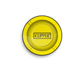 FireFlow - Metal Ashtray - Clipper Logo Yellow - 14cm (6 Stk.)