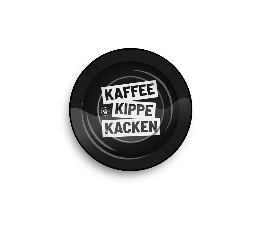 FireFlow - Metal Ashtray - Kaffee Kippe Kacken - 14cm (6 Stk.)