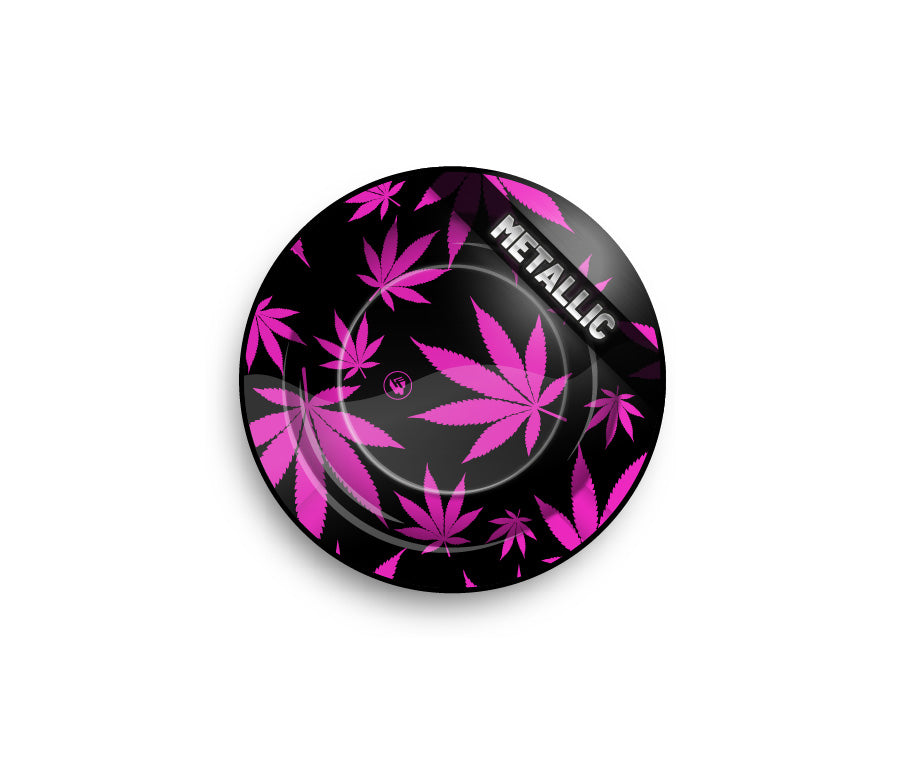 FireFlow - Metal Ashtray - Leaves Pink metallic - 14cm (6 Stk.)
