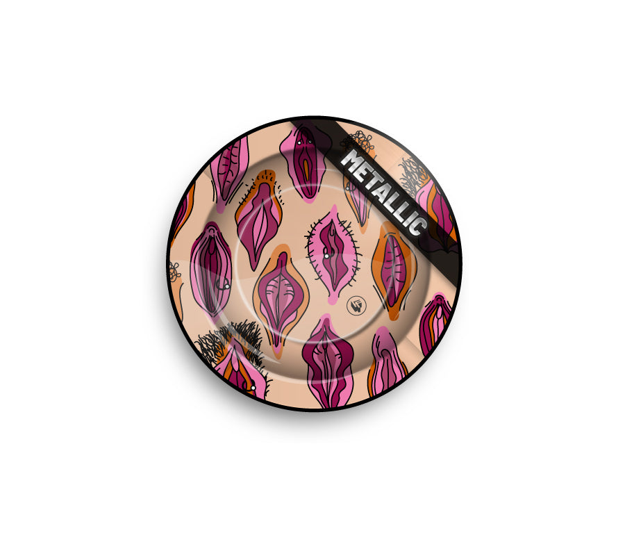 FireFlow - Metal Ashtray - Pussy Pattern metallic - 14cm (6 Stk.)