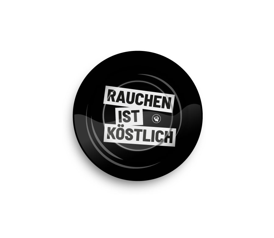 FireFlow - Metal Ashtray - Rauchen Ist Köstlich - 14cm (6 Stk.)