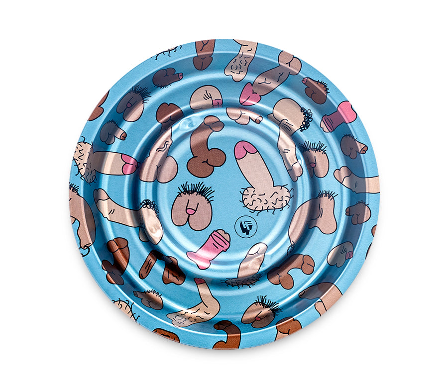 FireFlow - Metal Coffeeshop Ashtray - M - Dick Pattern 16cm (4 Stk.)