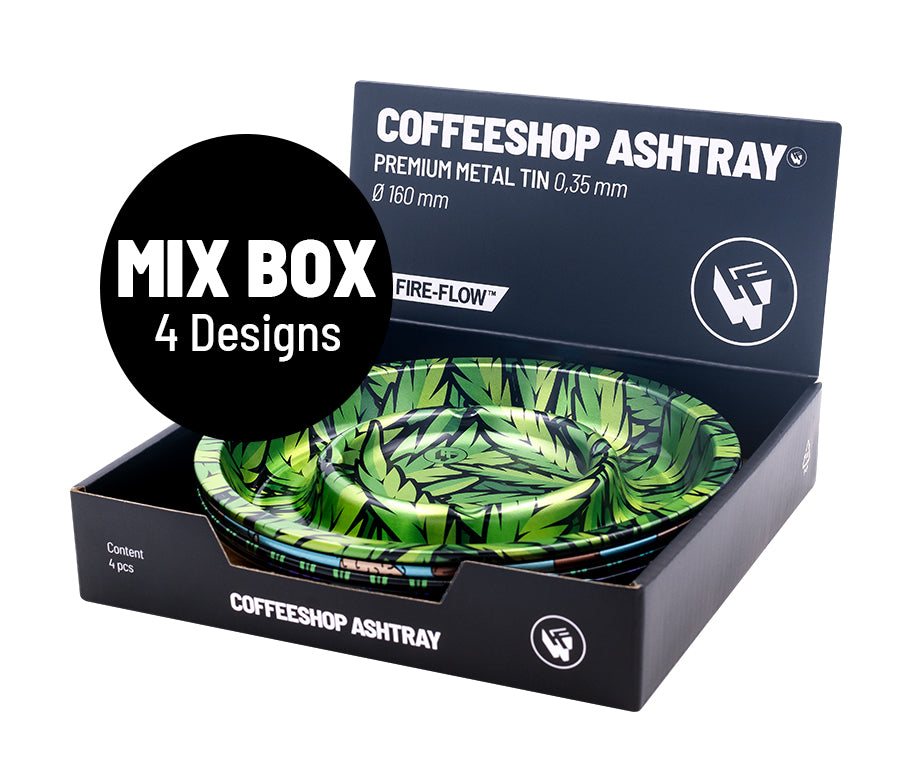 FireFlow - Metal Coffeeshop Ashtray - M - Mixed 16cm (4 Stk.)