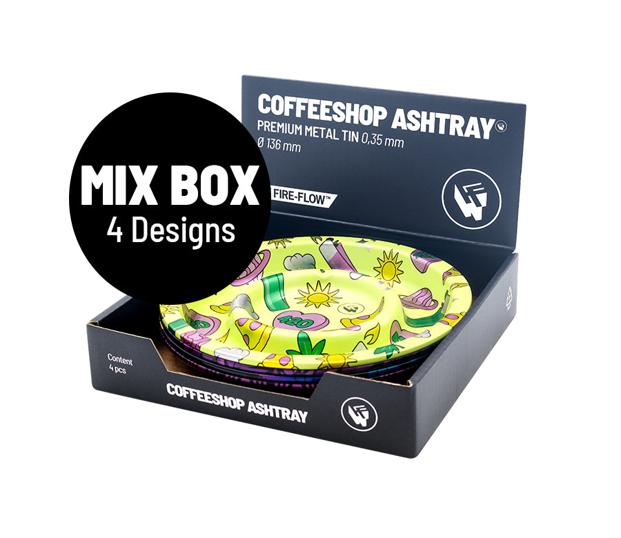 FireFlow - Metal Coffeeshop Ashtray - S - Mix Box 13.6cm (4 Stk.)