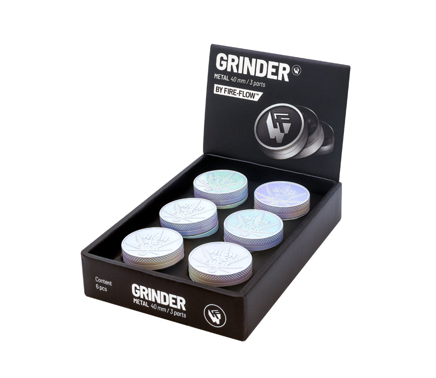 FireFlow - Metal Grinder 4cm 3P - Icy Pearl- High as fuck (6 Stk.)