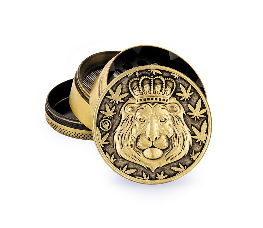 FireFlow - Metal Grinder 5cm 4P - Gold - Lion (4 Stk.)