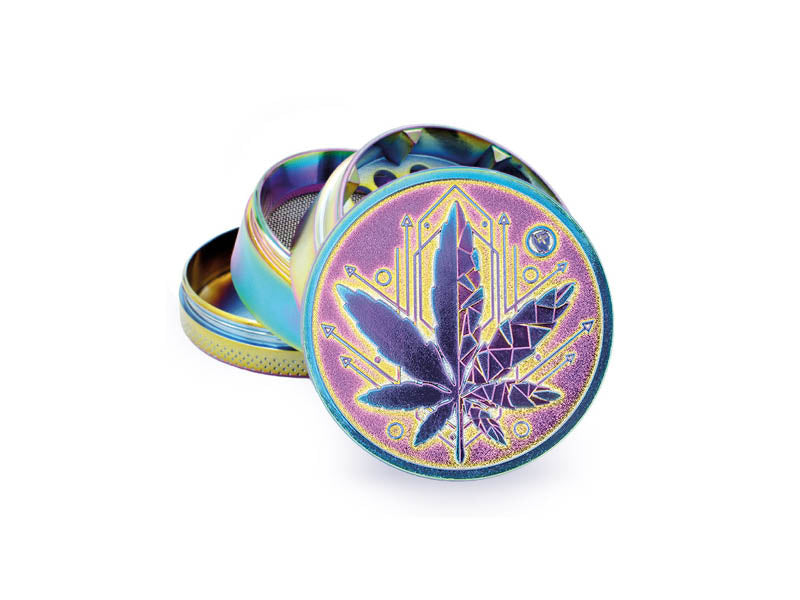 FireFlow - Metal Grinder 5cm 4P - Icy - Geometrical Leaf (4 Stk.)