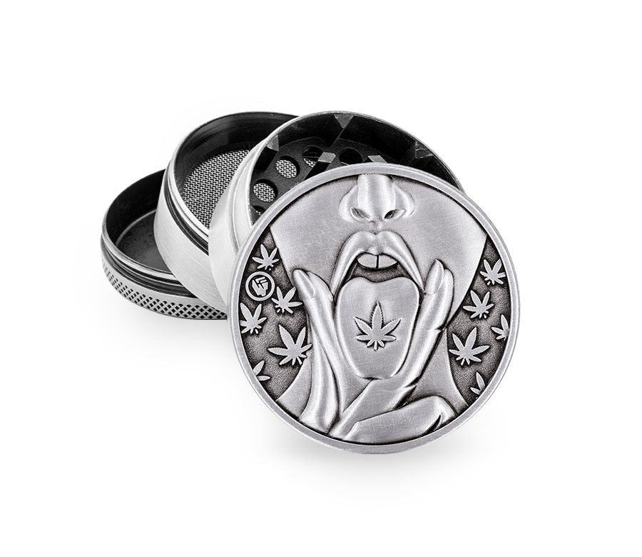 FireFlow - Metal Grinder 5cm 4P - Silver - 420 Girl (4 Stk.)