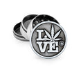 FireFlow - Metal Grinder 5cm 4P - Silver - 420 Love (6 Stk.)