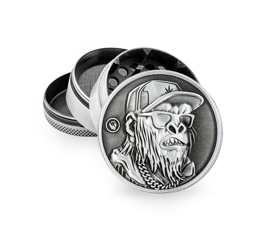 FireFlow - Metal Grinder 5cm 4P - Silver - 420 Monkey (6 Stk.)