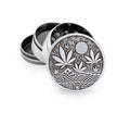 FireFlow - Metal Grinder 5cm 4P - Silver - Leaves 37  1/4  (4 Stk.)