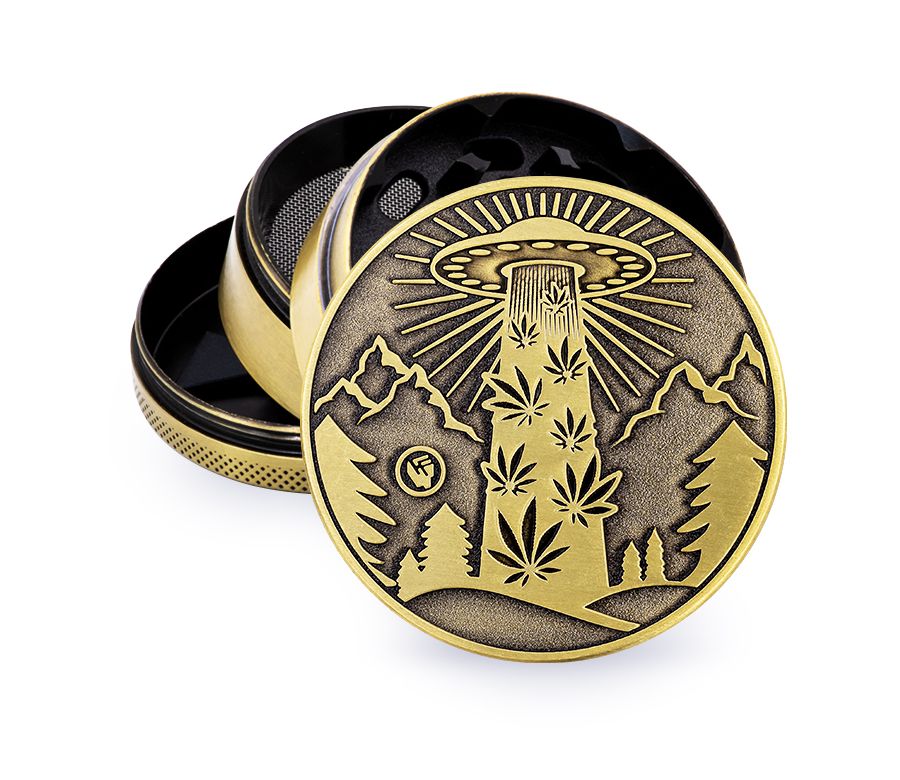 FireFlow - Metal Grinder 6cm 4P - Gold - 420 Ufo (4 Stk.)