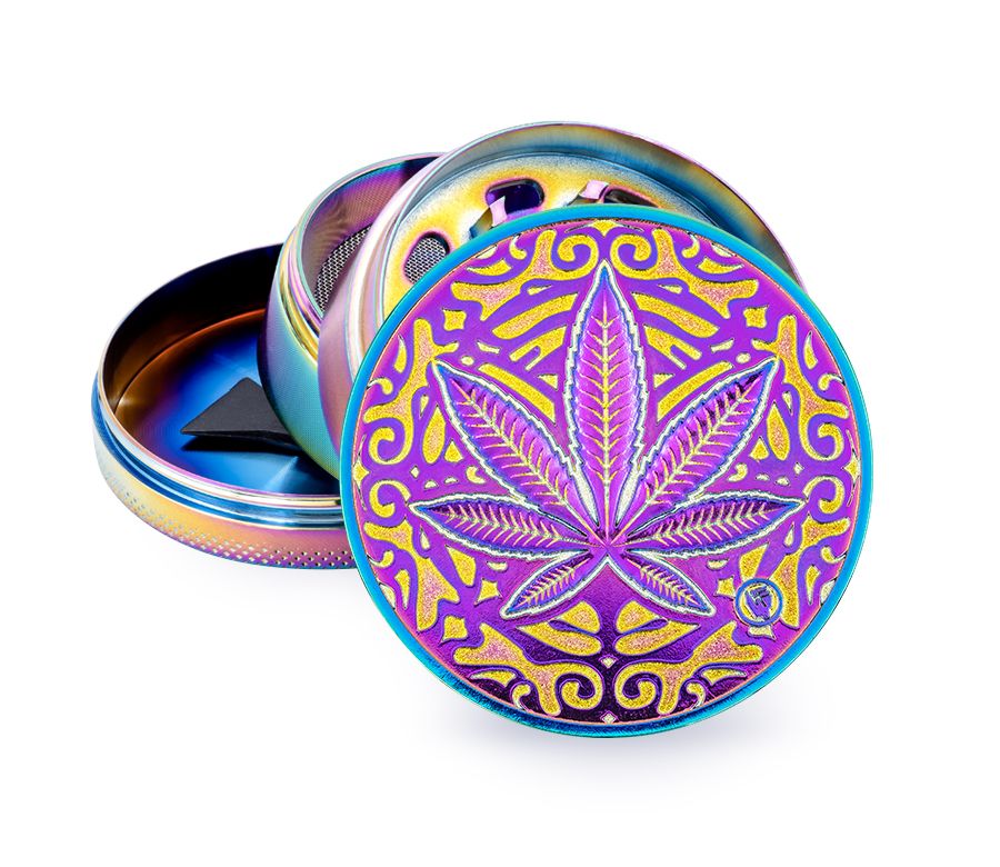 FireFlow - Metal Grinder 6cm 4P - Icy - Trance Leaf (4 Stk.)