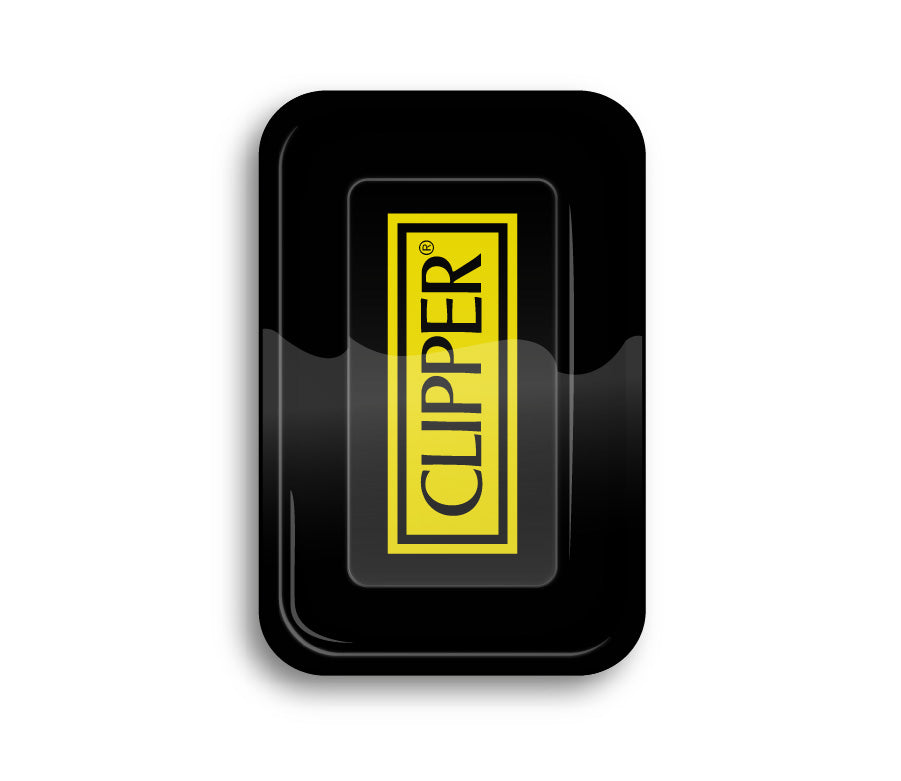FireFlow - Rolling Tray - M - Clipper Logo Black - 27.5cm x 17.5cm (4 Stk.)
