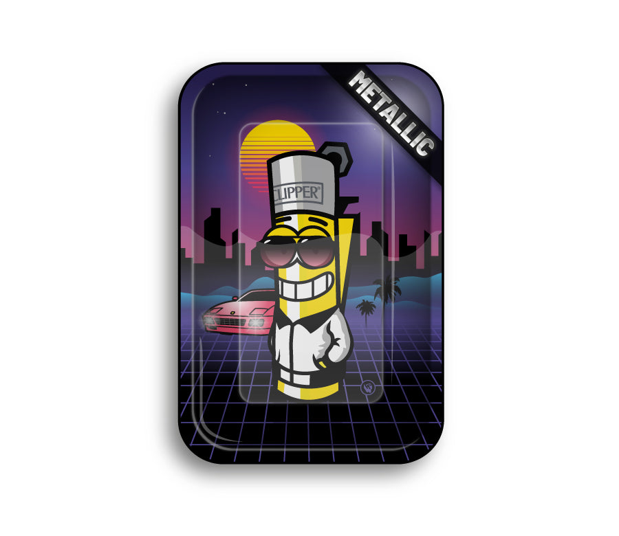 FireFlow - Rolling Tray - M - Clipperman Retrowave - 27.5cm x 17.5cm (4 Stk.)
