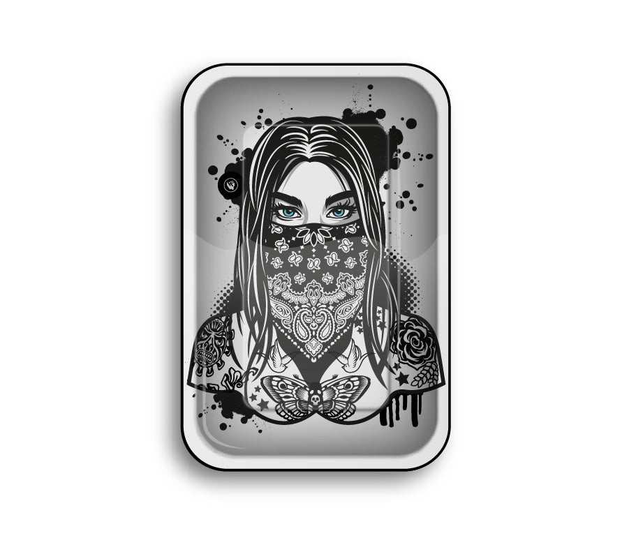 FireFlow - Rolling Tray - M - Tattoo Girl 1/4  - 27.5cm x 17.5cm (4 Stk.)
