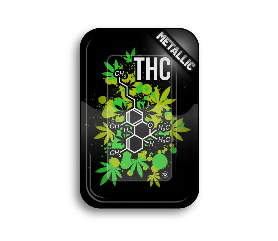 FireFlow - Rolling Tray - M - THC Molecule - 27.5cm x 17.5cm (4 Stk.)
