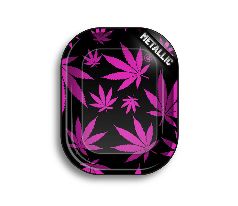 FireFlow - Rolling Tray - S - Leaves Pink - 14cm x 18cm (4 Stk.)