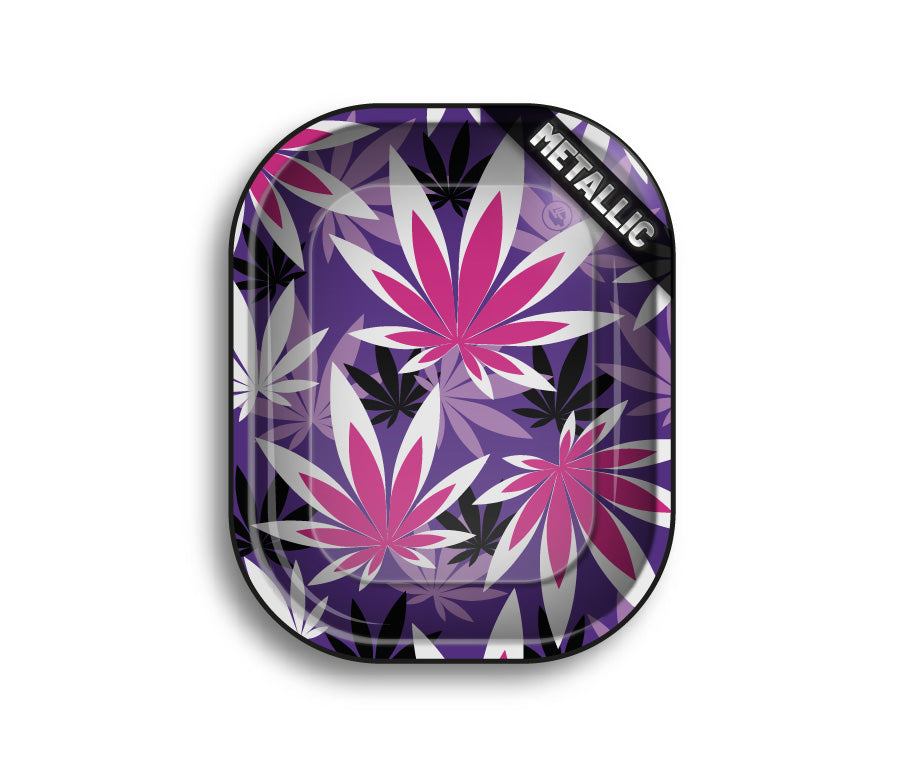 FireFlow - Rolling Tray - S - Pink Leaves 1/4 - 14cm x 18cm (4 Stk.)