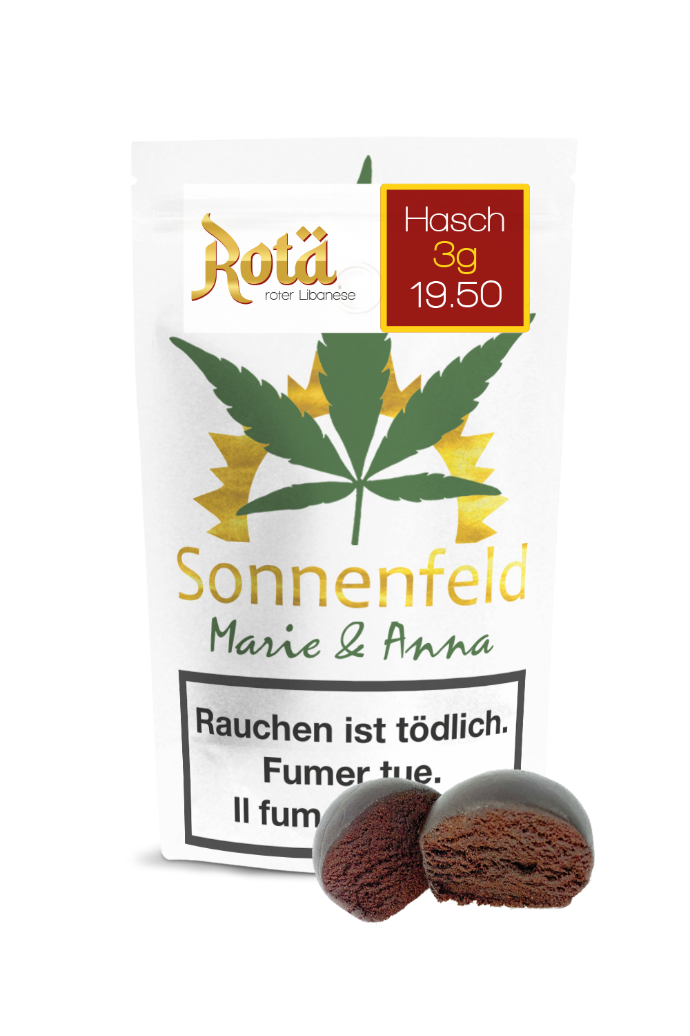 Sonnenfeld CBD - Hasch - roter Libanese (CHF 19.50/3g)