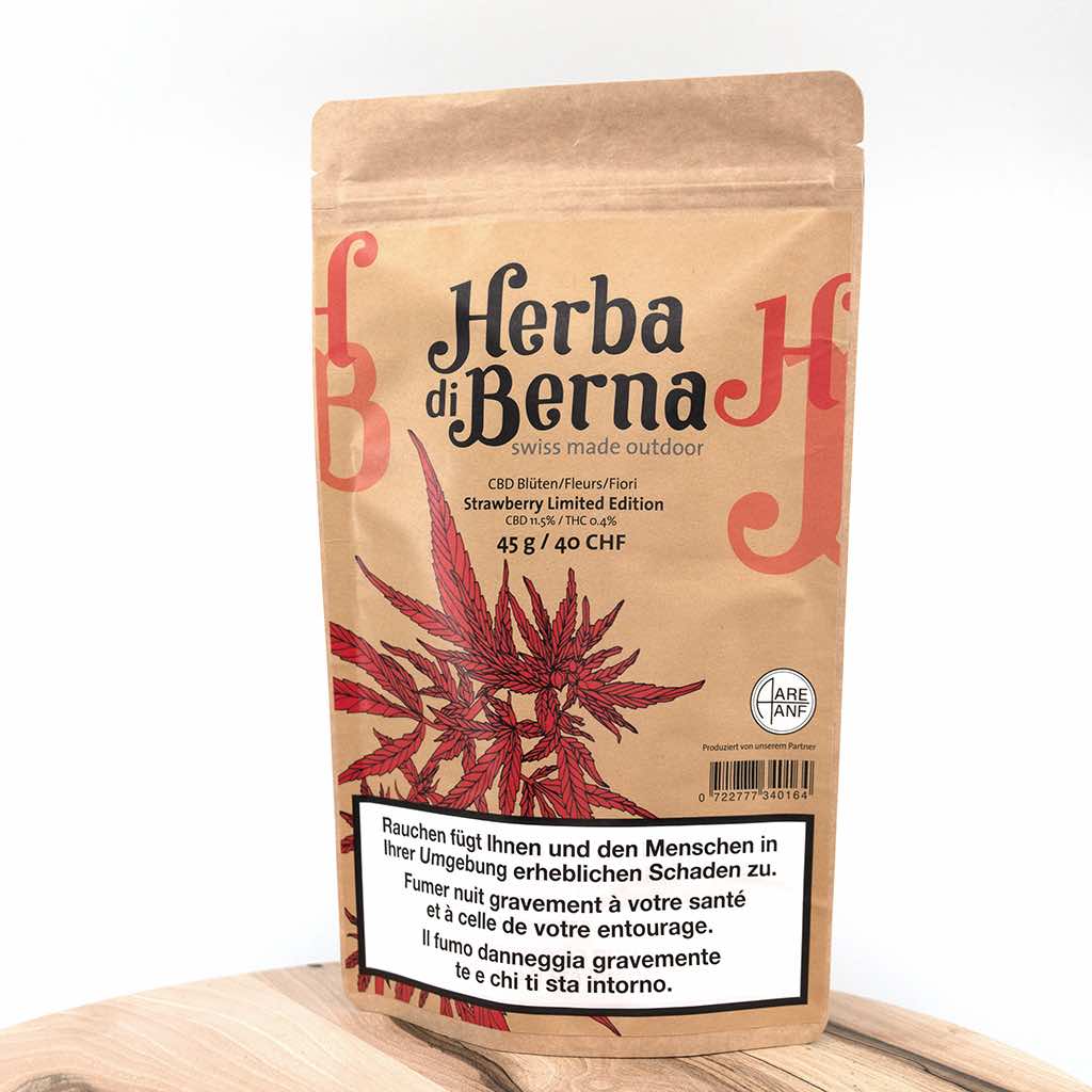 Herba di Berna - Oudoor CBD Blüten - Strawberry - 45g