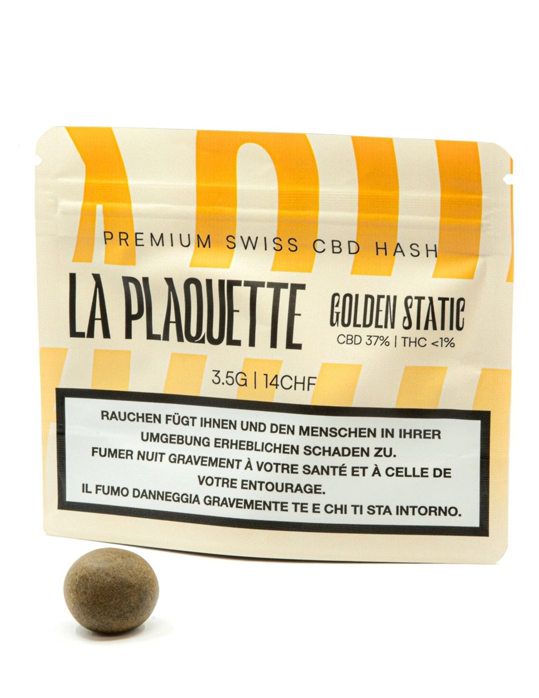 La Plaquette - CBD Hash - Golden Static - 3.5g