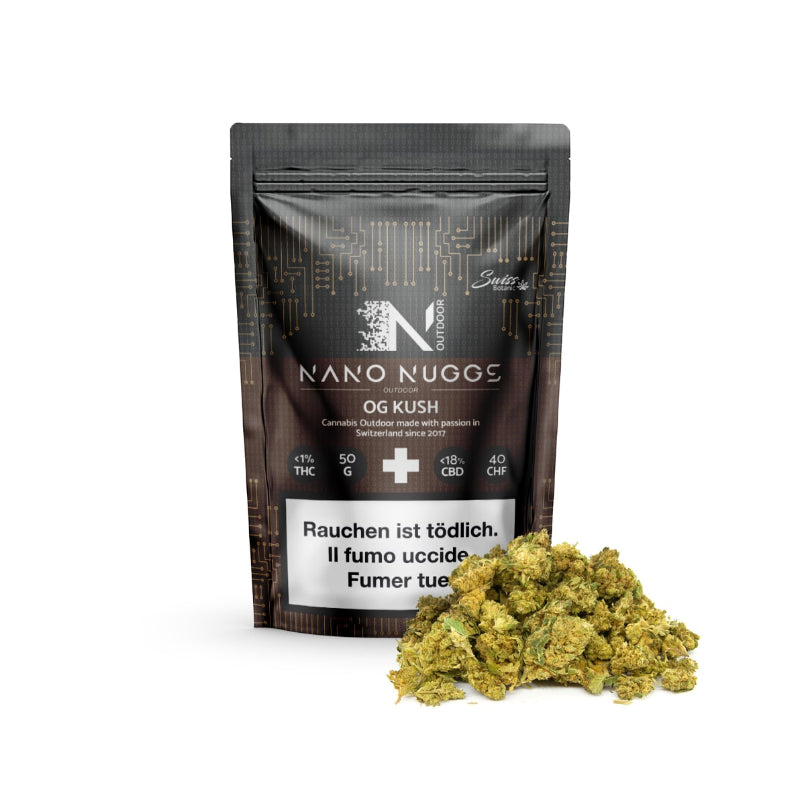 Swiss Botanic - Nano Nuggs - OG Kush - Outdoor CBD - 50g