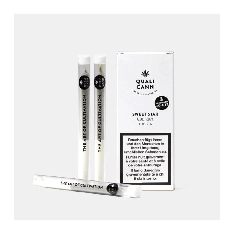 Qualicann - Prerolled CBD Joints - Sweet Star - 3 Stück