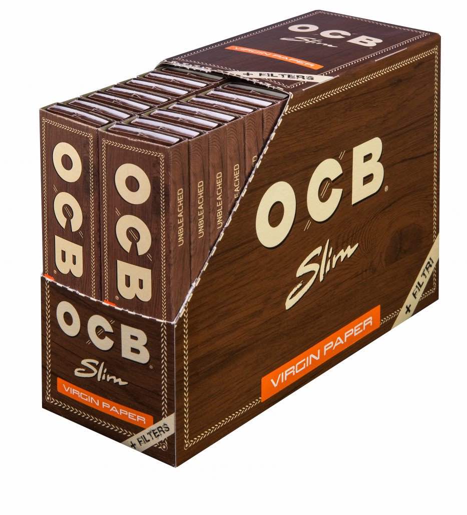 OCB KS Virgin Unbleached Slim + Tips (32 Stk.)