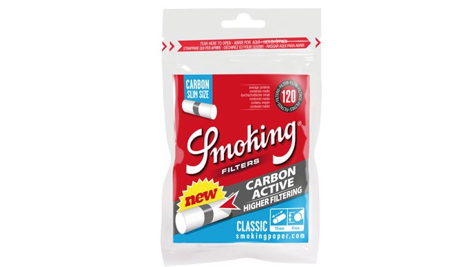 Smoking Filter Slim Classic - Aktivkohle (10 x 120 Stk.)