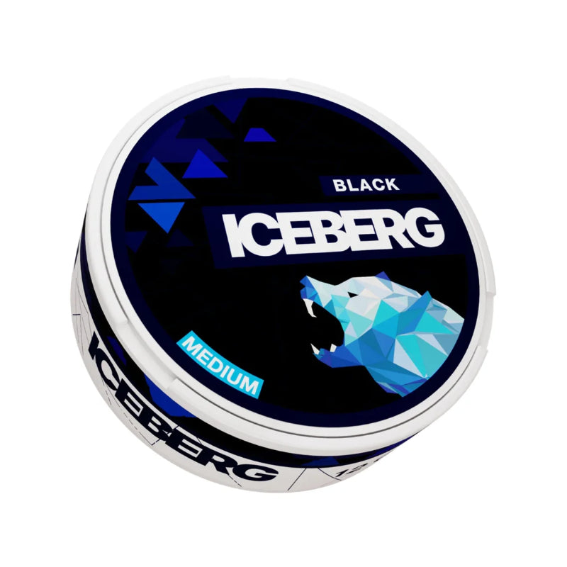ICEBERG - Medium - Black - All White Snus - 20mg/g - 12g