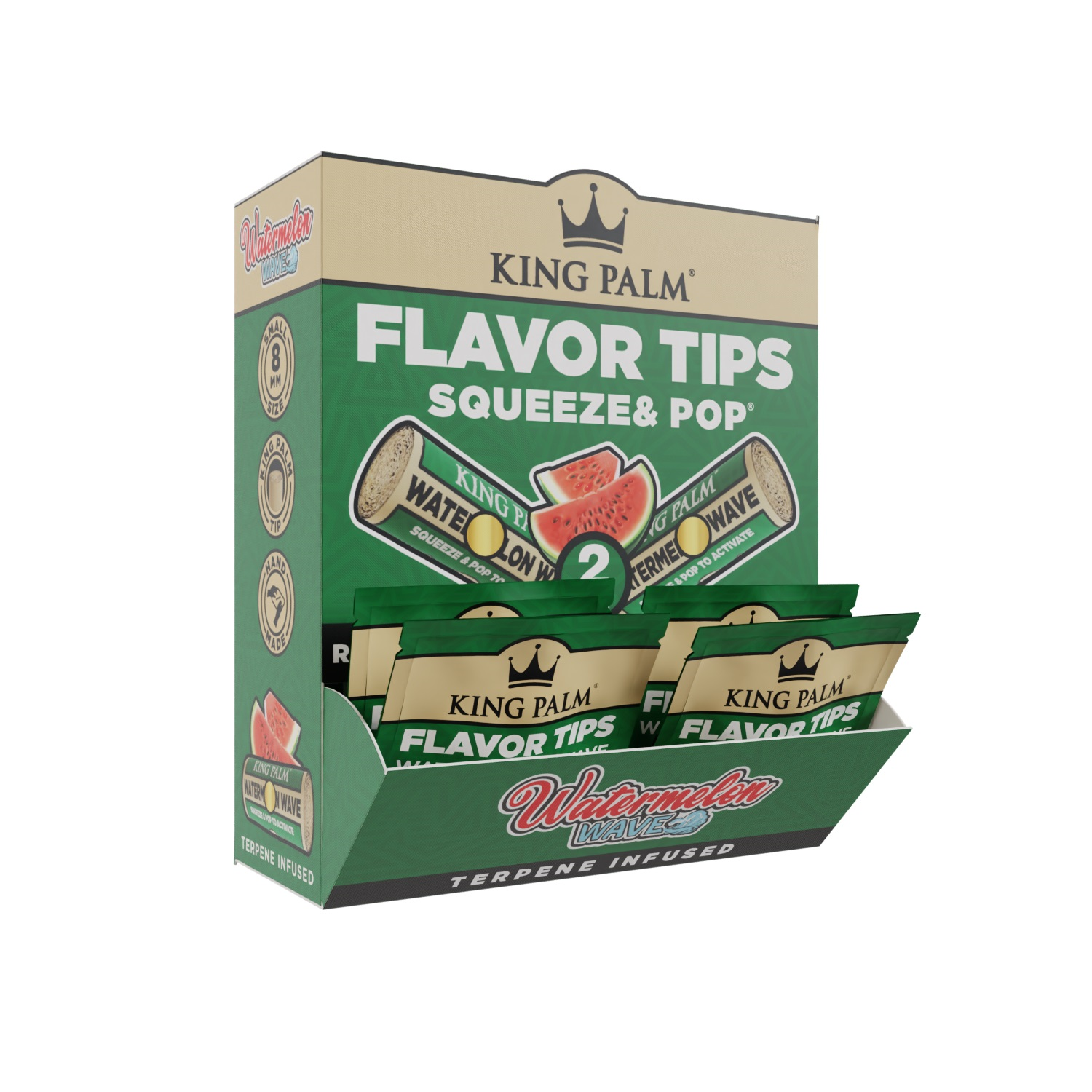 King Palm - Flavor Tips - 7mm - 2 Stück - Watermelon Wave - Display - 50 Stück