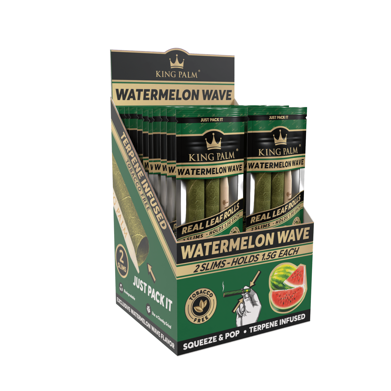 King Palm - Slim - 2 Stück - Watermelon Wave - Display - 20 Stück