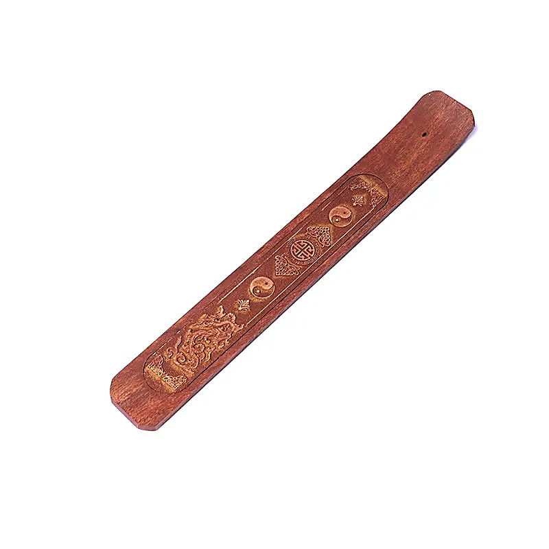 Räucherstäbchenhalter - Holz mit Gravur - Chinesischer Drachen - 1 Stück
