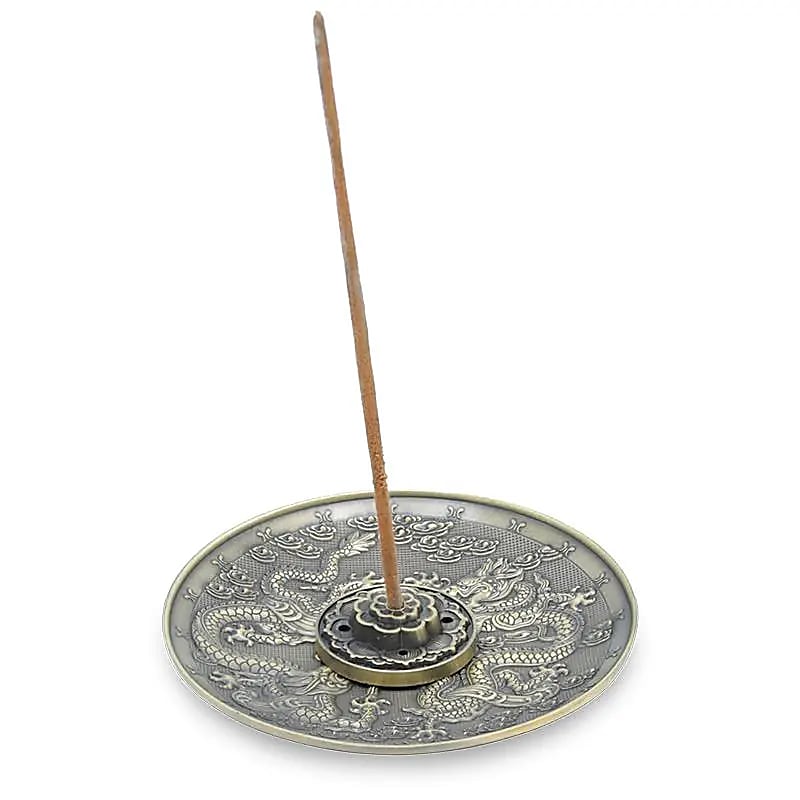 Räucherstäbchenhalter - Metall - Chinesischer Drachen - Bronze - 1 Stück