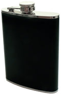 Flachmann Echt Leder Schwarz 8oz